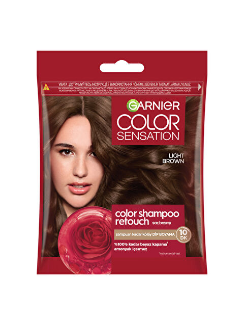 GARNIER Color Shampoo Retouch Şampuan Kolaylığında Dip Boyası, Açık Kahve 5.0 - S000464725-26865