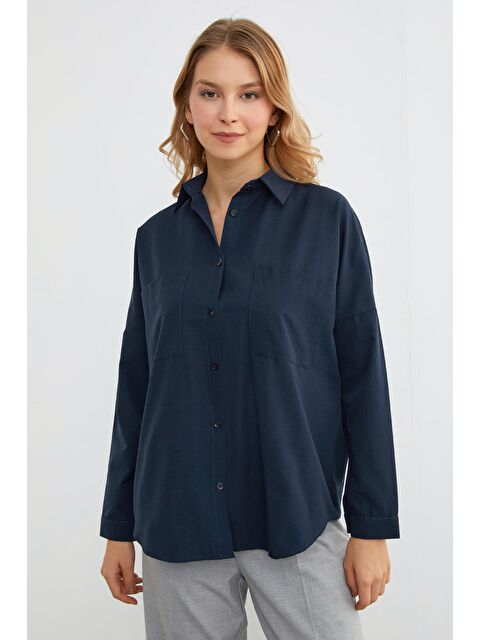 Fullamoda Basic Çift Cepli Gömlek - S000446598-21164