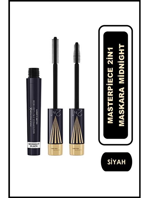 Max Factor Masterpiece 2İn1 Maskara Midnight Siyah - S000333030-19351