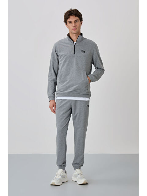 Air Jones Herbert Gri Melanj  Dik Yaka Eşofman Takım - 85233 - S000089504-20600