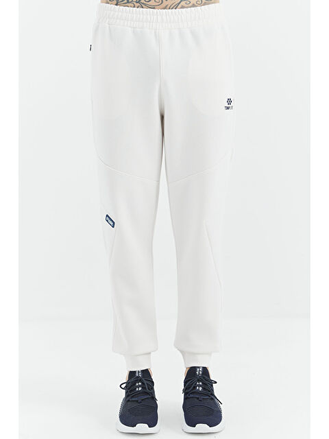 Tommylife Ekru Bağcıklı Şerit Detaylı Rahat Kalıp  Eşofman Alt - 82100 - S000084674-19965