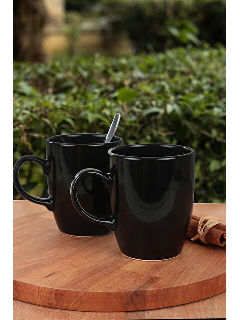 Keramika Siyah Bulut Kupa 9 Cm 6 Adet - S000027312-19351