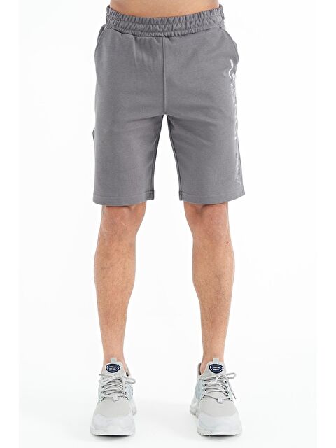 Air Jones Alva Koyu Gri Baskılı Erkek Şort - 81245 - S000030842-29351