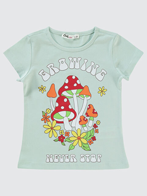 Civil Girls Kız Çocuk Tişört 2-5 Yaş Taze Nane - S000199657-17259