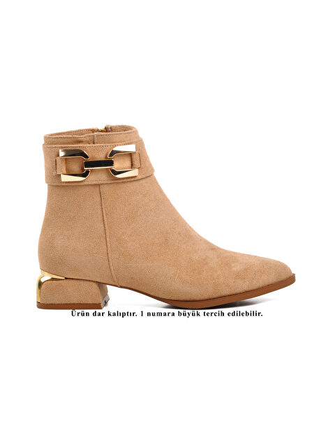 Ayakmod Bej Süet Kadın Bot 248035 Z - S000075986-29737
