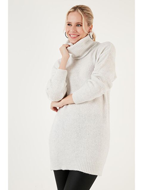 Lela Balıkçı Yaka Örme Uzun Kazak 4615018 - S000000264-17308