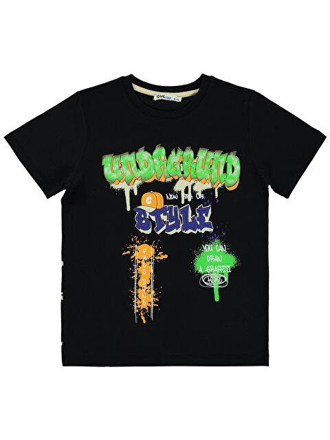 Civil Boys Erkek Çocuk Tişört 6-9 Yaş Siyah