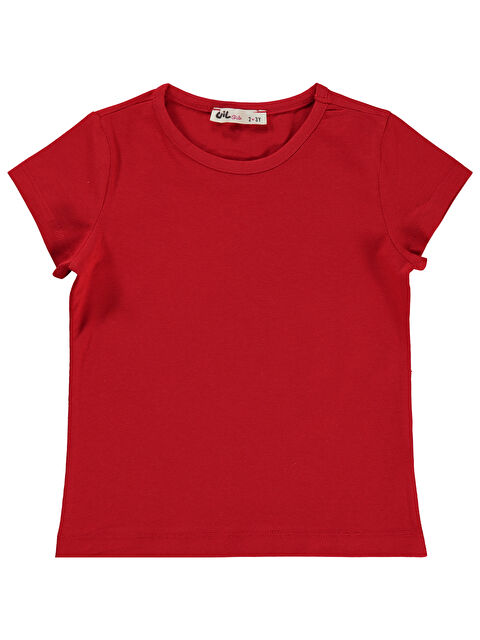 Civil Girls Kız Çocuk Tişört 2-5 Yaş Kırmızı