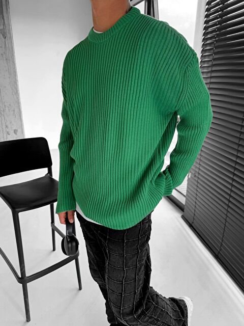 Abluka Online Erkek Regular Fit Kazak Yeşil - S000118417-18194