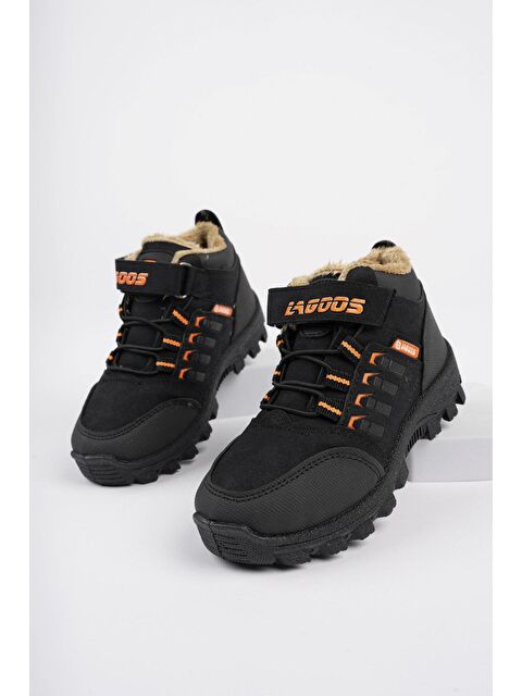 Muggo BOB Bağcıklı Cırtlı İçi Kürklü Çocuk Outdoor Kışlık Bot - S000067336-19351