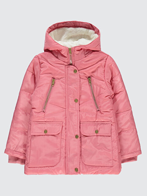 Civil Kız Çocuk Kapüşonlu Mont 6 9 Yaş Pembe - S000284676-20024
