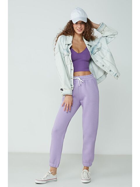 C&City Basic Jogger Eşofman Altı 902 Lila - S000216116-17878