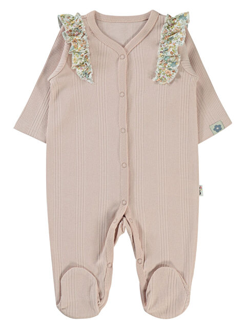 Civil Baby Çizgi Raporlu 1-6 Ay Tulum - Pudra 1-3 Ay - S000386221-7152