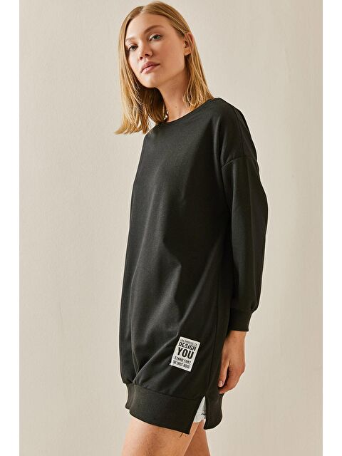 Xhan Siyah Bisiklet Yaka Sweatshirt 3YXK8-47463-02 - S000036128-19351