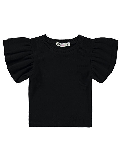 Civil Girls Kız Çocuk Tişört 2-5 Yaş Siyah - S000388936-19351