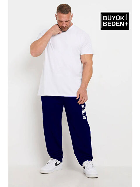 Süperlife Brooklyn Baskılı İnce Erkek Büyük Beden Eşofman Altı SPR25BEA54 - S000345574-21164