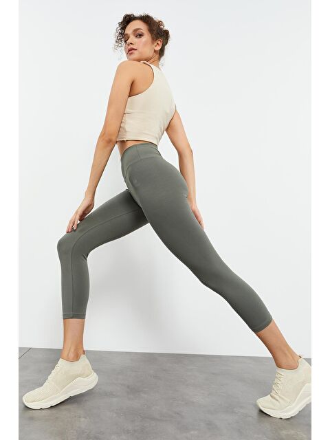 Tommylife Çağla Yüksek Bel Slim Fit Dar Paça Kadın Kapri Tayt - 93097 - S000081600-18194