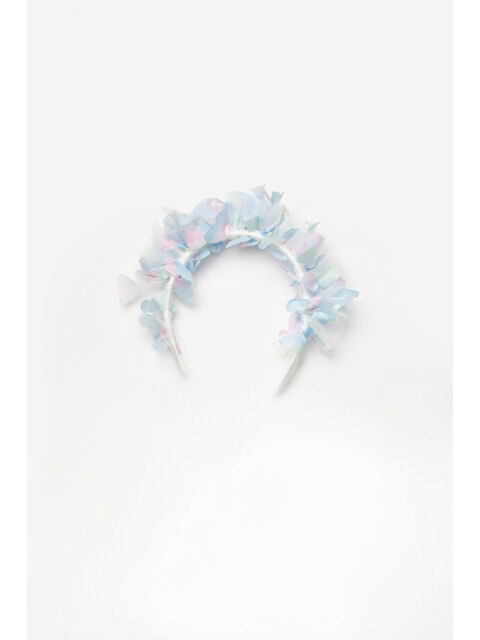 Le Mabelle Mavi Kelebek Nakışlı Kız Çocuk Tül Taç - S000323952-17234