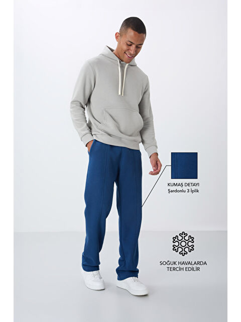 Tommylife Parlament Pamuklu Kalın İçi Tüylü Yumuşak Dokulu Oversize Nakışlı Erkek Eşofman Altı -82146 - S000330170-29672