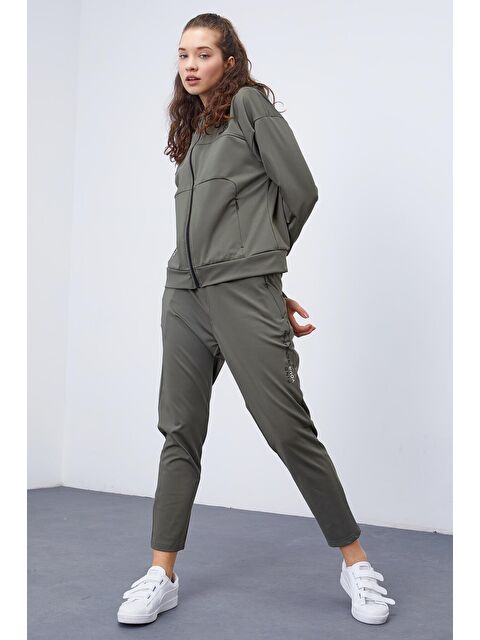 Tommylife Çağla Kapüşonlu Gizli Cep Detaylı Standart Kalıp Kadın Eşofman Takımı - 95306