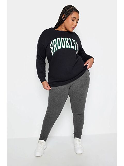 Stil Diva Büyük Beden Beli Ve Paçası Lastikli Dar Paça Jogger Eşofman Altı 302755 - S000288650-29666