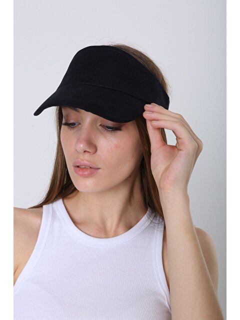 Luminos Butik Kadın Vizör - Tenisçi - Golf / Siperlik Lacivert Şapka Spk13 - S000204129-21164