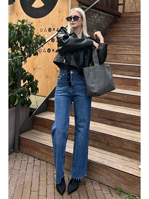 Madmext Mavi Relaxed Fit Kadın Jeans Mg1934 - S000060024-17234