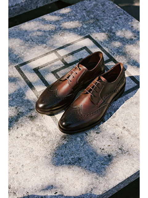 Altınyıldız Classics Erkek Kahverengi %100 Deri Klasik Ayakkabı - S000402840-19413