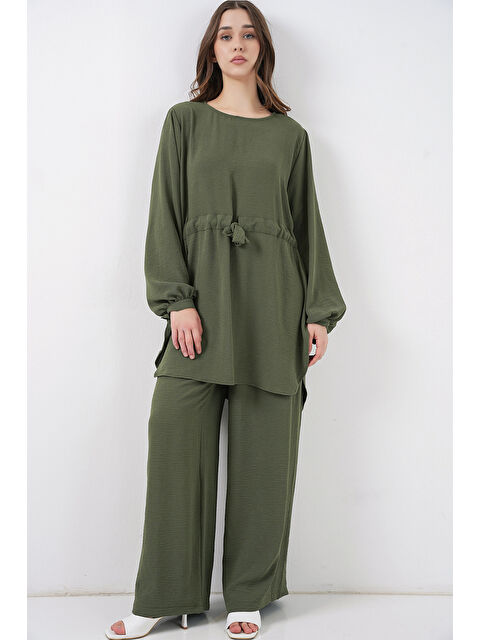 Bigdart Kadın Uzun Tunik Pantolon İkili Takım 6719 - Haki - S000505458-18547