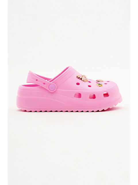 TONNY BLACK Kadın Fuşya Önü Aksesuarlı Yüksek Taban Eva Sandalet - S000218202-18686