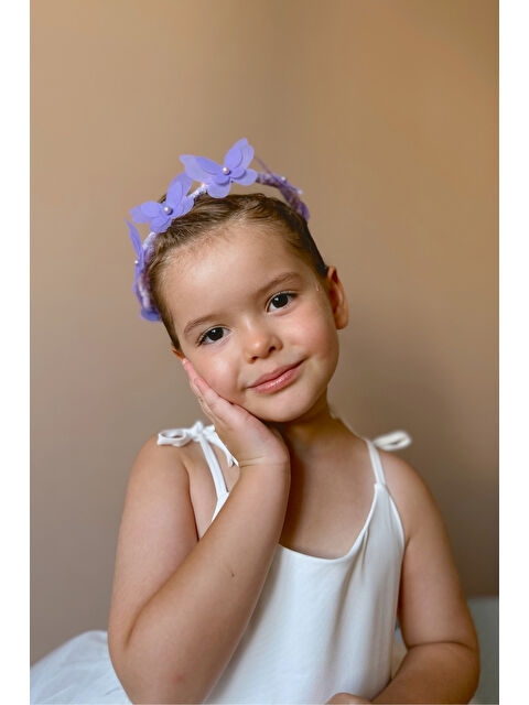 Le Mabelle Lila Kelebekli Kız Çocuk Helen Taç - S000235460-17878