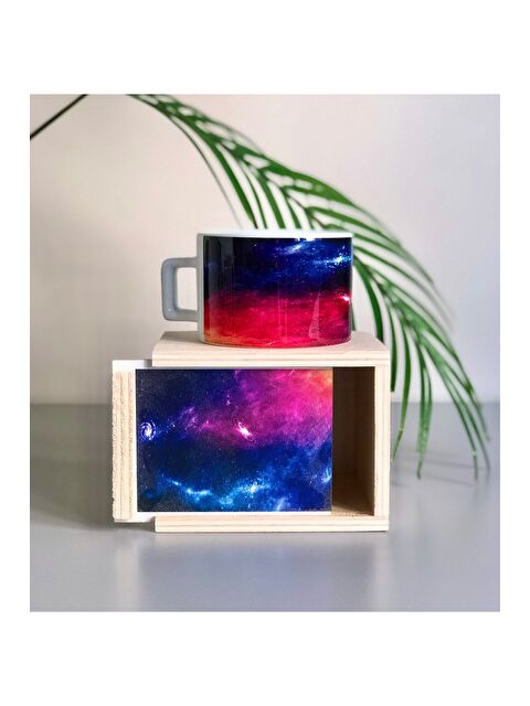 Bam Hediyelik Eşya Space Tasarımlı Ahşap Kutulu Kupa - S000290301-23173