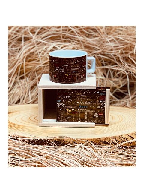 Bam Hediyelik Eşya Music Ahşap Kutulu Kupa - S000290286-23173