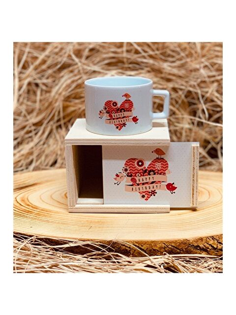 Bam Hediyelik Eşya Happy Birthday Ahşap Kutulu Kupa - S000290306-23173