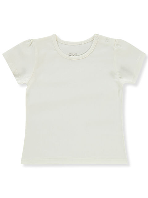 Civil Baby Kız Bebek Tişört 6-18 Ay Ekru - S000201883-19965