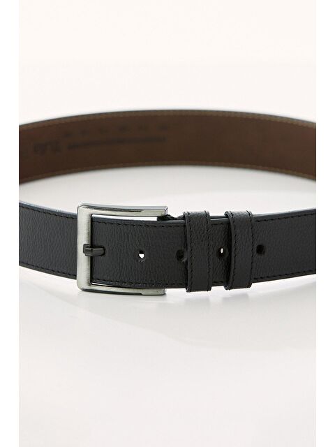 Fullamoda Spor Suni Deri Kemer - S000086594-19351