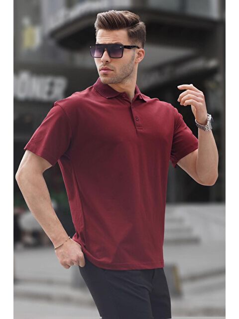 Madmext Bordo Polo Yaka Basic Erkek Tişört 6126 - S000014724-19951