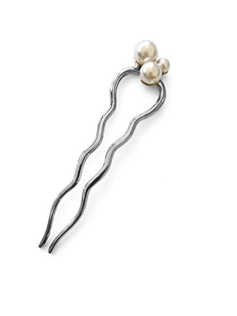 New Obsessions İnci Detaylı Topuz Tokası - S000494521-20076