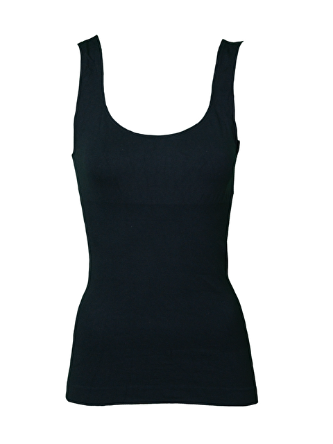 C&City C15010 Kalın Askılı Atlet Korse Siyah - S000222319-19351