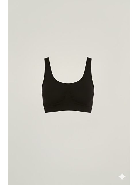 C&City C14021 Dikişsiz Pedli Toparlayıcı Sütyen Siyah - S000222154-19351