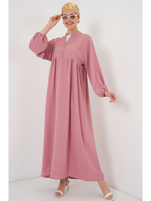 Bigdart Kadın Uzun Tesettür Elbise 2525 - Gül Kurusu - S000353398-20028