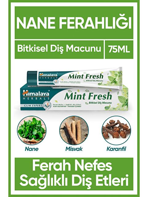 Himalaya Since 1930 Nane Ferahlığı Bitkisel Diş Macunu, Florürsüz, Parabensiz, Vejeteryan, Ferah Nefes, 75 ml - S000331489-10231