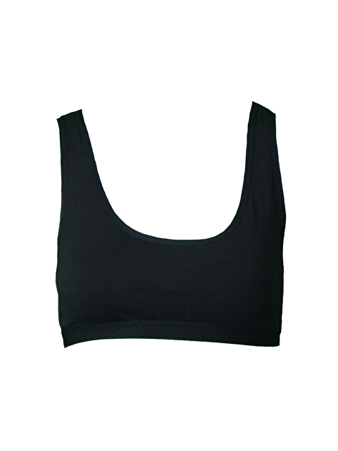 C&City C11424 Kadın Modal Pamuk Sporcu Büstiyer Siyah - S000222236-19351