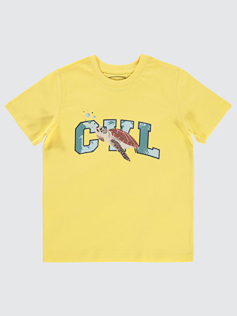 Civil Boys Erkek Çocuk Tişört 6-9 Yaş Sarı - S000198702-20072