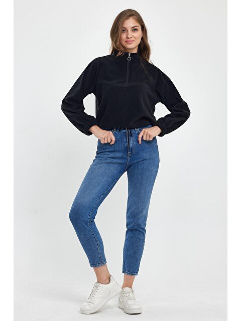 Süperlife Kadın Rahat Kalıp Softech Polar Yarım Fermuarlı Sweatshırt spr24pwk99 - S000064773-19351