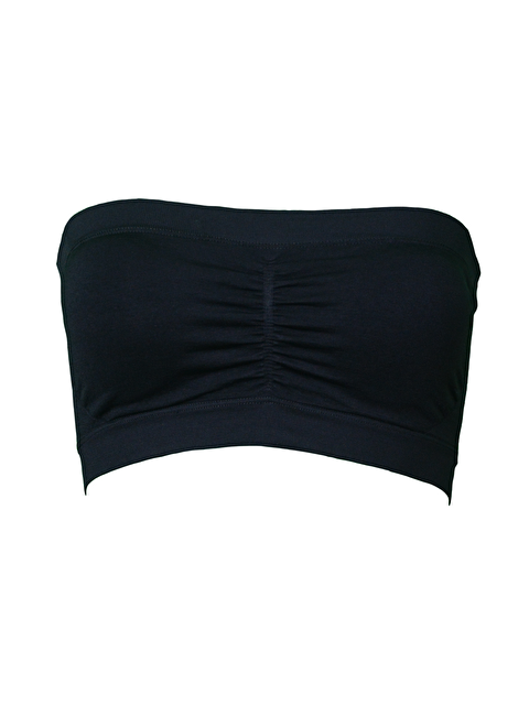 C&City C14022 Dikişsiz Pedli Straplez Sütyen Siyah - S000222188-19351