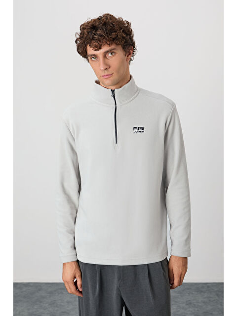 Air Jones River Taş Dik Yaka Erkek Polar Sweatshirt - 88310 - S000114613-25636