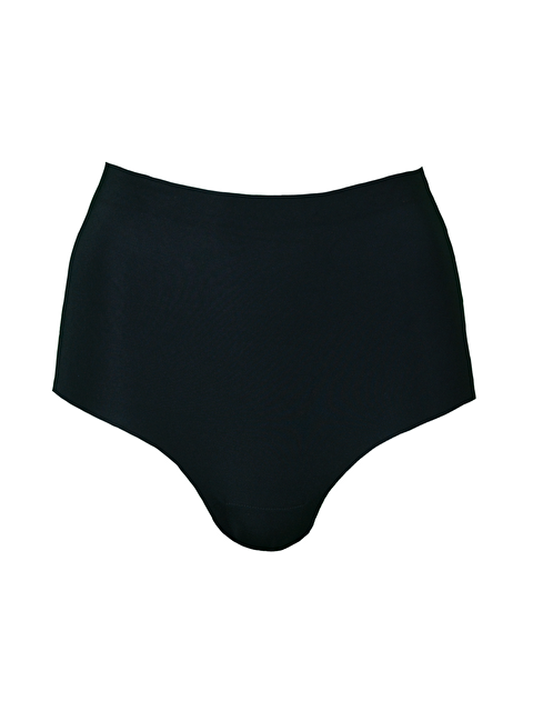 C&City Büyük Beden Kaymaz Yüksek Bel Lazer Külot C19201 Siyah - S000222974-19351