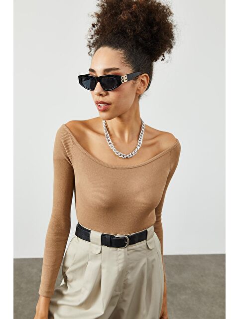 Xhan Bej Kayık Yaka Crop Kaşkorse Bluz 2KXK2-45817-25 - S000033584-19928