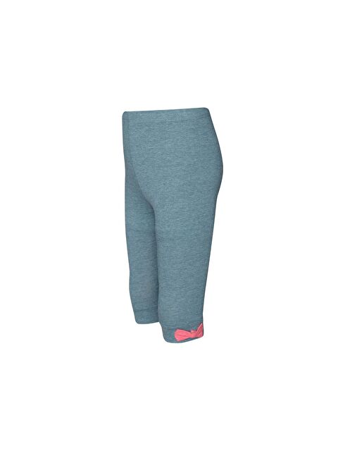 Lovetti Koyu Yeşil Melanj Kız Çocuk Renkli Fiyonklu Kapri - S000040109-19416